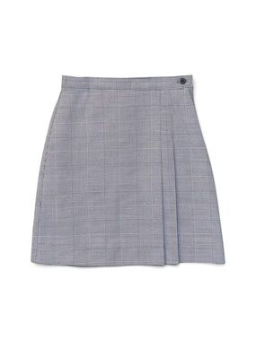 Becky Thatcher Girls Plaid School Uniform Skirt Navy Blue & White Plaid 38N